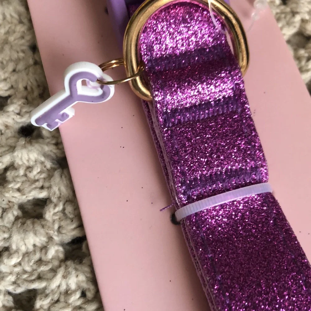 Paris Hilton Sparkly Purple Dog Collar SIZE M
